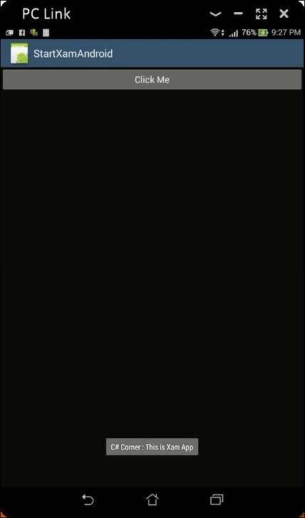 rendering Output of xamarin project